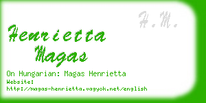 henrietta magas business card